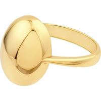 Olas d'Oro - 14K Yellow Gold Puffy Oval Ring - Size 7