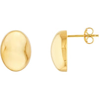 Olas d'Oro - 14K Yellow Gold Puffy Oval Stud Earrings