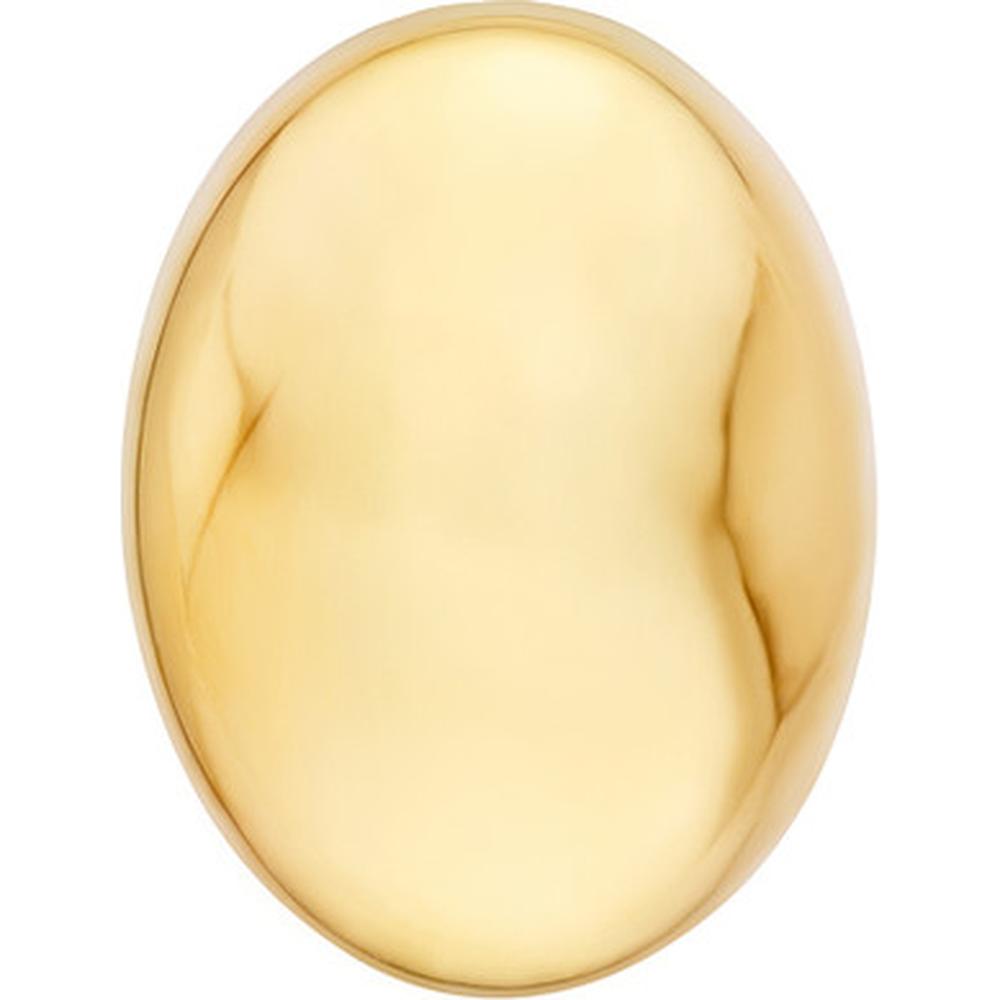 Olas d'Oro - 14K Yellow Gold Puffy Oval Stud Earrings