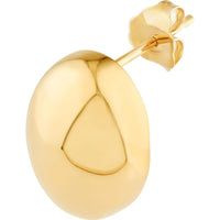Olas d'Oro - 14K Yellow Gold Puffy Oval Stud Earrings