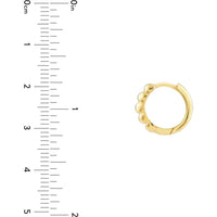 Olas d'Oro - 14K Yellow Gold Puffy Polished Hoops - 13.50mm Diameter, Hinge Closure