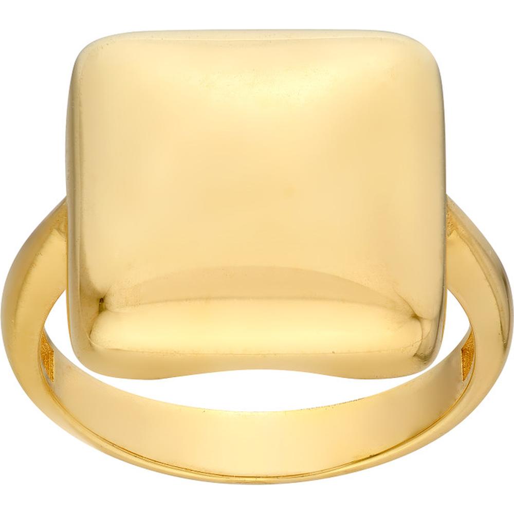 Olas d'Oro - 14K Yellow Gold Puffy Rectangle Ring - 4.27 Grams Weight