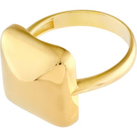 Olas d'Oro - 14K Yellow Gold Puffy Rectangle Ring - Size 6 - 4.27 Grams