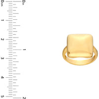 Olas d'Oro - 14K Yellow Gold Puffy Rectangle Ring - Size 6 - 4.27 Grams