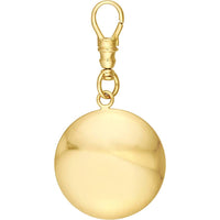 Olas d'Oro - 14K Yellow Gold Puffy Round Disc Pendant - 5.23 Grams Average Weight