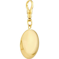 Olas d'Oro - 14K Yellow Gold Puffy Round Disc Pendant - 5.23 Grams Average Weight