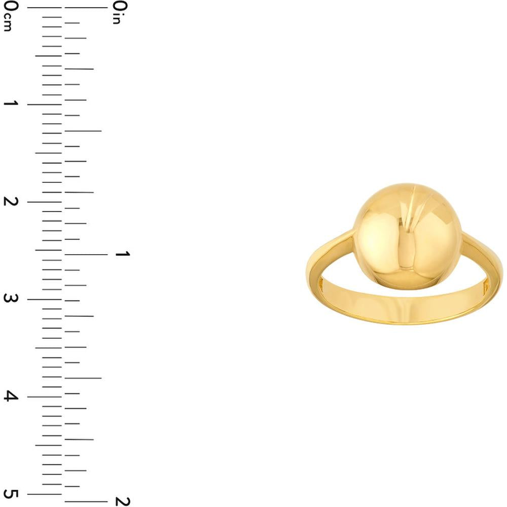 Olas d'Oro - 14K Yellow Gold Puffy Round Ring - Size 6 - 2.67 Grams Solid Gold Ring