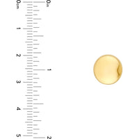 Olas d'Oro - 14K Yellow Gold Puffy Round Stud Earrings - Lightweight and Elegant Design