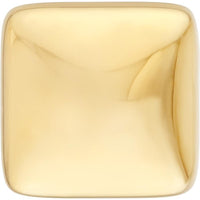 Olas d'Oro - 14K Yellow Gold Puffy Square Stud Earrings - 5.73 Grams Total Weight