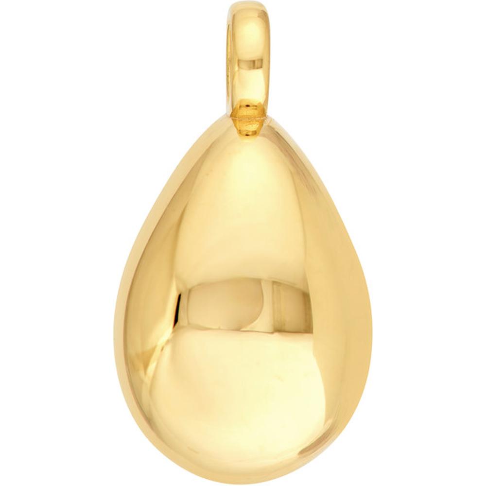 Olas d'Oro - 14K Yellow Gold Puffy Teardrop Pendant