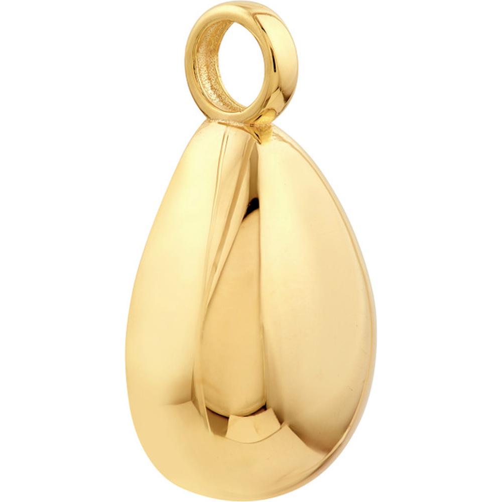 Olas d'Oro - 14K Yellow Gold Puffy Teardrop Pendant