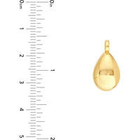 Olas d'Oro - 14K Yellow Gold Puffy Teardrop Pendant