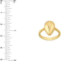 Olas d'Oro - 14K Yellow Gold Puffy Teardrop Ring - Size 7