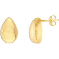 Olas d'Oro - 14K Yellow Gold Puffy Teardrop Stud Earrings 4.07 Grams Total Weight