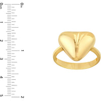 Olas d'Oro - 14K Yellow Gold Puffy Triangle Ring Bold Geometric Design Size 6