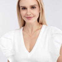 Olas d'Oro - 14K Yellow Gold Pull Over Rolo Lariat Necklace with Silicon Bead Closure