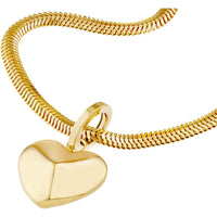 Olas d'Oro - 14K Yellow Gold Radiant Heart Pendant - 1.02 Grams