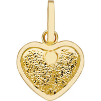 Olas d'Oro - 14K Yellow Gold Radiant Heart Pendant - 1.02 Grams