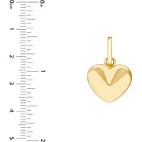 Olas d'Oro - 14K Yellow Gold Radiant Heart Pendant - 1.02 Grams