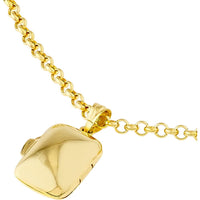 Olas d'Oro - 14K Yellow Gold Rectangle Locket with Bail Closure - 2.10 Grams Total Weight