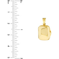 Olas d'Oro - 14K Yellow Gold Rectangle Locket with Bail Closure - 2.10 Grams Total Weight
