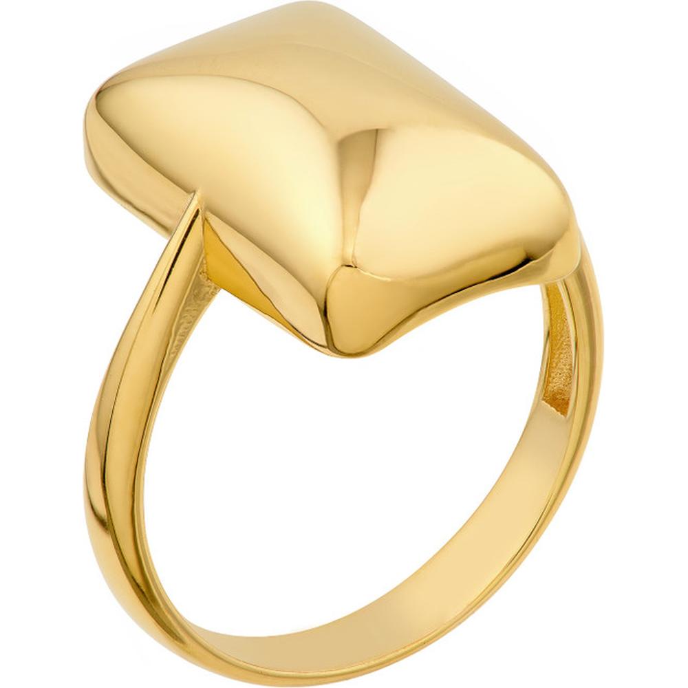 Olas d'Oro - 14K Yellow Gold Rectangle Ring 3.43 Grams Modern Geometric Design