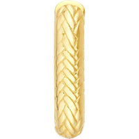 Olas d'Oro - 14K Yellow Gold Rectangular Diamond-Cut Pattern Hoops - 2.62 Grams Total Weight