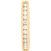 Olas d'Oro - 14K Yellow Gold Reversible CZ Mini Hoop Earrings - 0.50 Carat Total CZ Weight