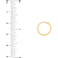 Olas d'Oro - 14K Yellow Gold Reversible CZ Mini Hoop Earrings - 0.50 Carat Total CZ Weight