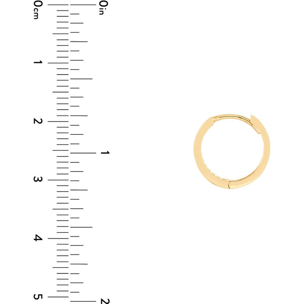 Olas d'Oro - 14K Yellow Gold Reversible CZ Mini Hoop Earrings - 0.50 Carat Total CZ Weight