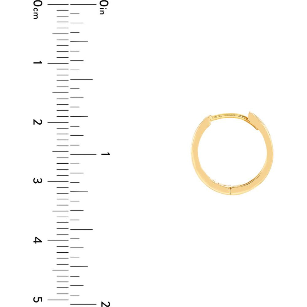 Olas d'Oro - 14K Yellow Gold Reversible Hoop Earrings with Cubic Zirconia Stones - 0.60 Carat Total CZ Weight