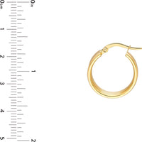 Olas d'Oro - 14K Yellow Gold Ribbed Large Hoop Earrings - 3.15 Grams
