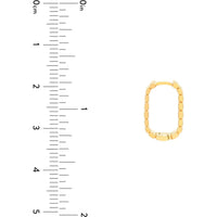Olas d'Oro - 14K Yellow Gold Ribbed Mini Hoop Earrings with Hinge Closure - 5.09 Grams