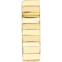 Olas d'Oro - 14K Yellow Gold Ribbed Polished Round Hoop Earrings 2.20 Grams Total Weight