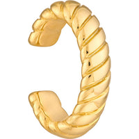 Olas d'Oro - 14K Yellow Gold Rope Design Ear Cuffs - 3.10 Grams Total Weight