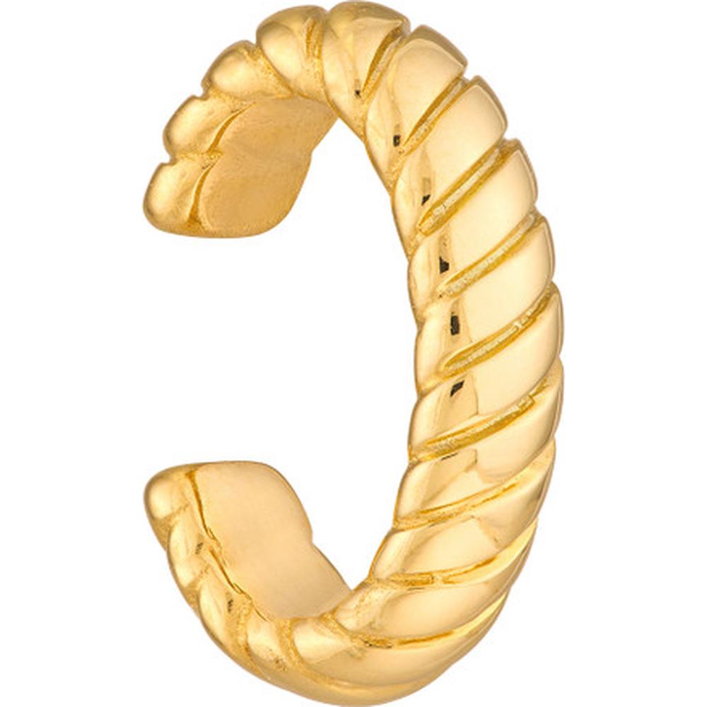 Olas d'Oro - 14K Yellow Gold Rope Design Ear Cuffs - 3.10 Grams Total Weight