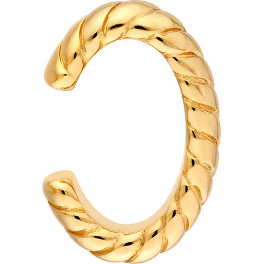 Olas d'Oro - 14K Yellow Gold Rope Design Ear Cuffs - 3.10 Grams Total Weight