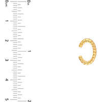 Olas d'Oro - 14K Yellow Gold Rope Design Ear Cuffs - 3.10 Grams Total Weight