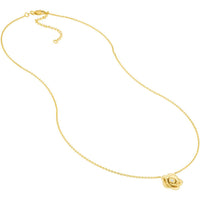 Olas d'Oro - 14K Yellow Gold Rose Station Necklace with 3-Point Diamond Accent - Adjustable 2" Length
