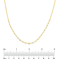 Olas d'Oro - 14K Yellow Gold Round Ascending Diamond Necklace with 1.02 Carat Total Diamond Weight