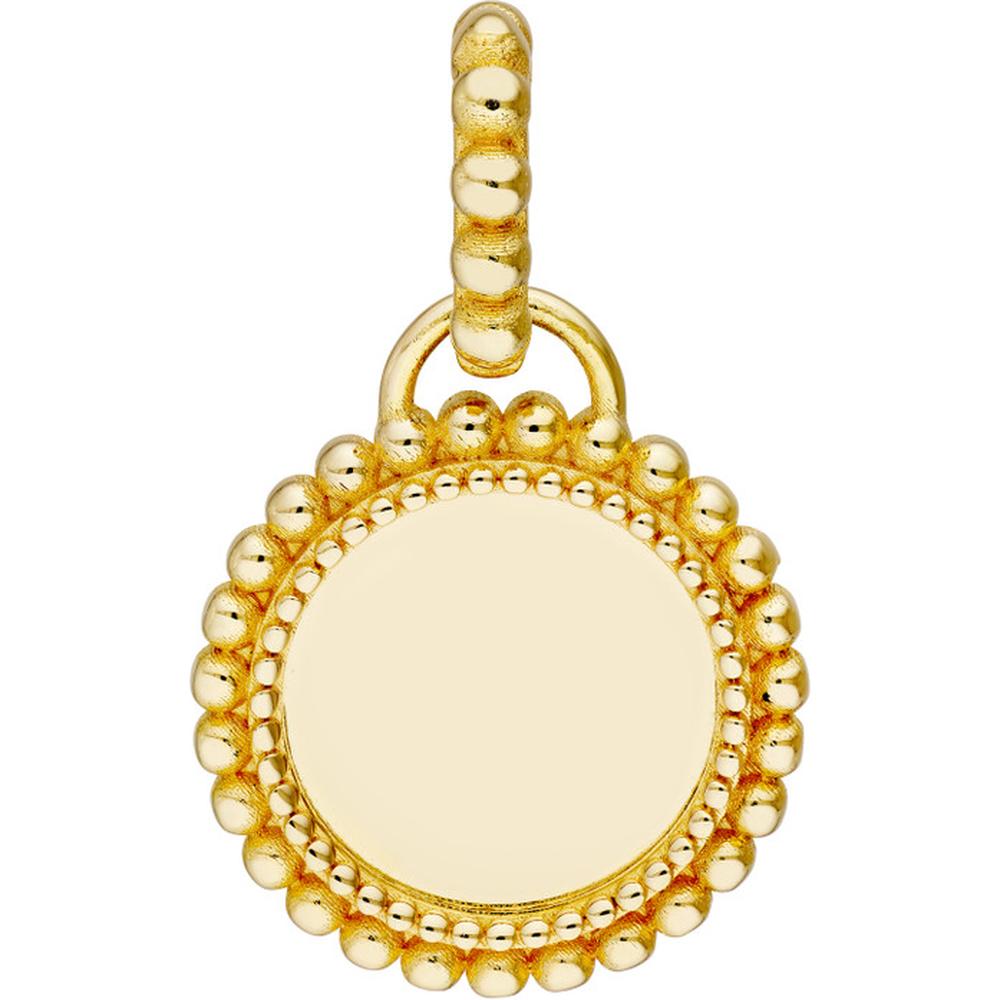 Olas d'Oro - 14K Yellow Gold Round Beaded Pendant with Beaded Bail - 2.48 Grams Total Weight