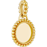 Olas d'Oro - 14K Yellow Gold Round Beaded Pendant with Beaded Bail - 2.48 Grams Total Weight