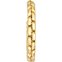 Olas d'Oro - 14K Yellow Gold Round Box Large Open Hoop Earrings