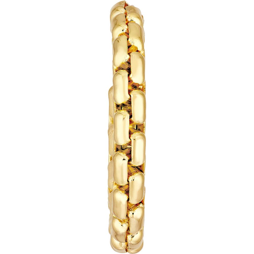 Olas d'Oro - 14K Yellow Gold Round Box Large Open Hoop Earrings