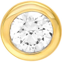 Olas d'Oro - 14K Yellow Gold Round Diamond Martini Stud Earrings - 0.40 Carat Total Diamond Weight