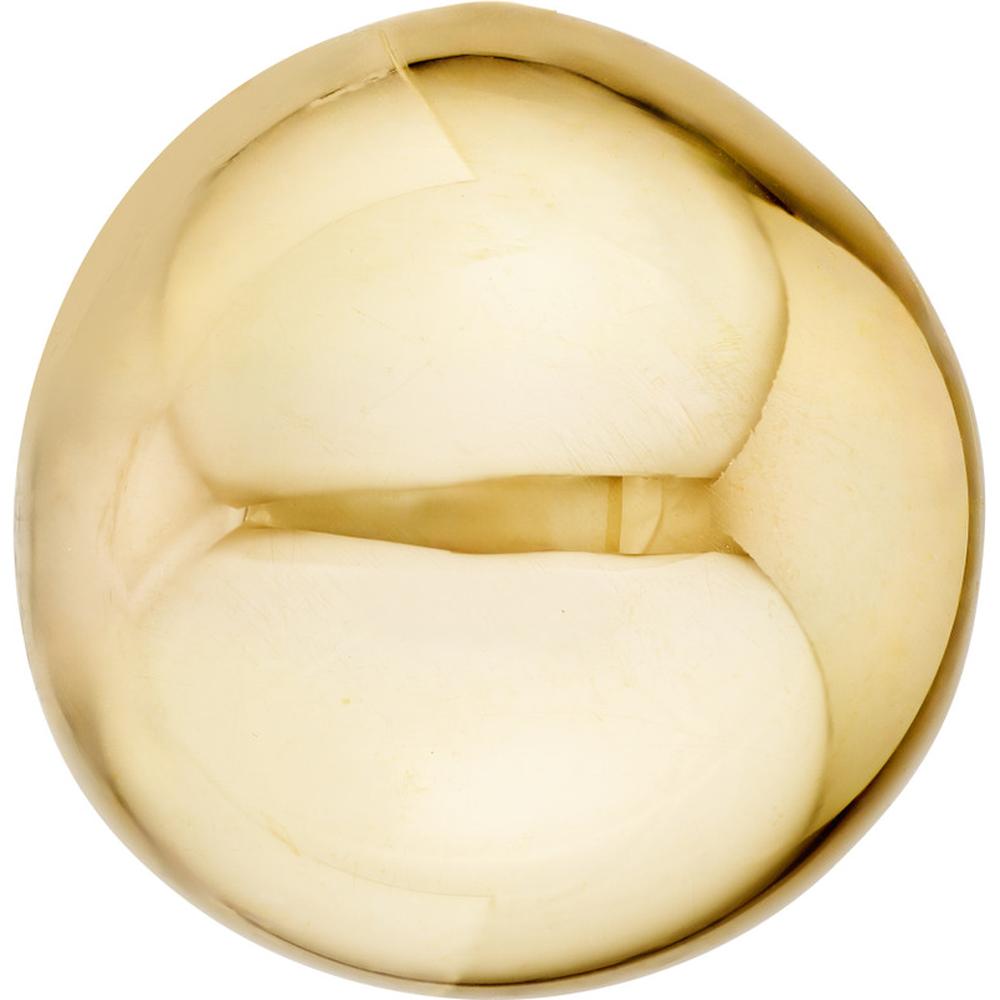 Olas d'Oro - 14K Yellow Gold Round Polished Button Omega Earrings - 3.40 Grams
