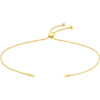 Olas d'Oro - 14K Yellow Gold Round Wheat Chain Build Your Own Bolo Bracelet - 3.04 Grams