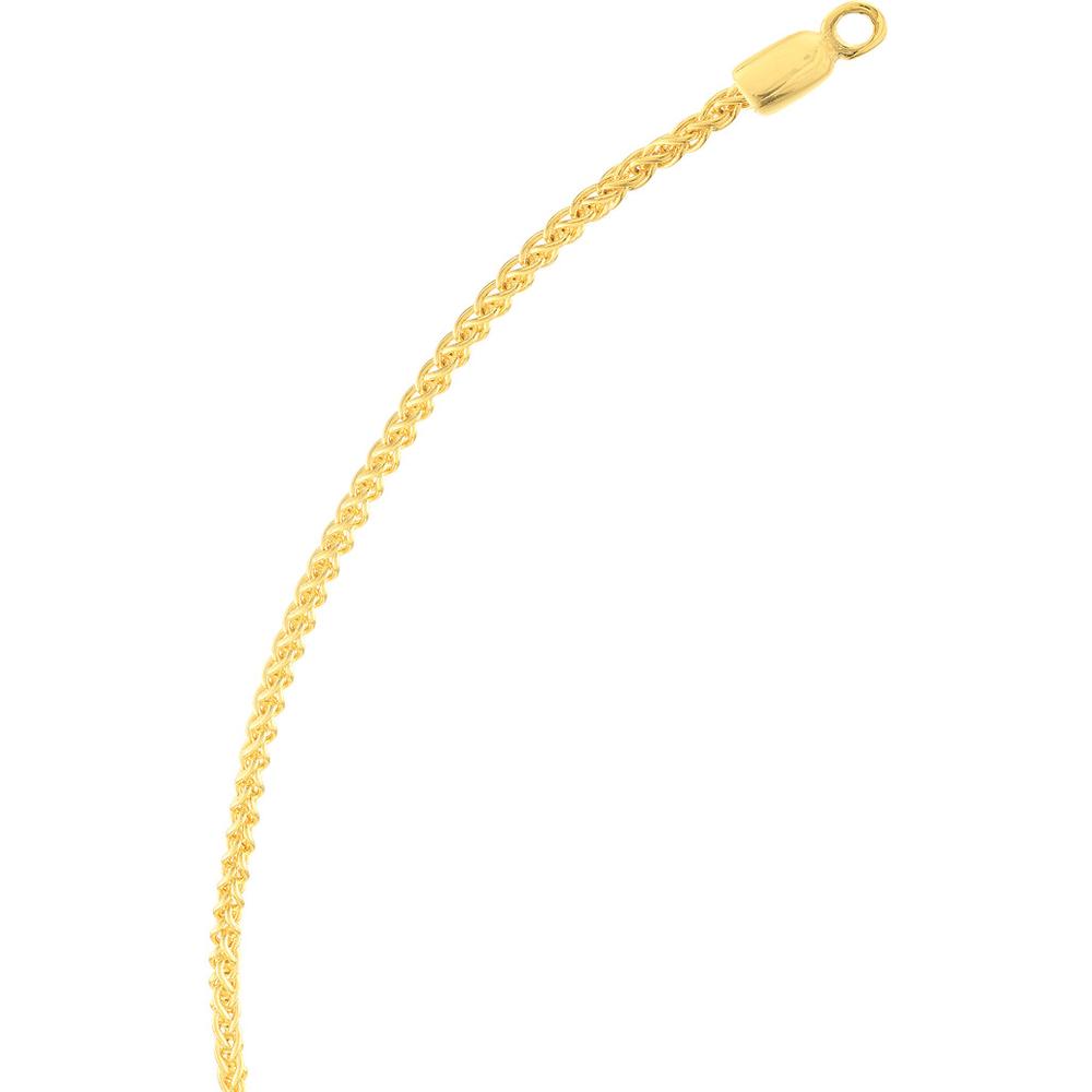 Olas d'Oro - 14K Yellow Gold Round Wheat Chain Build Your Own Bolo Bracelet - 3.04 Grams