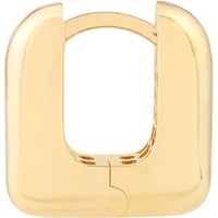 Olas d'Oro - 14K Yellow Gold Rounded Square Puffy Huggie Earrings 2.85 Grams Total Weight