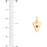 Olas d'Oro - 14K Yellow Gold Ruby Arrow Pendant - 0.08 Carat Ruby